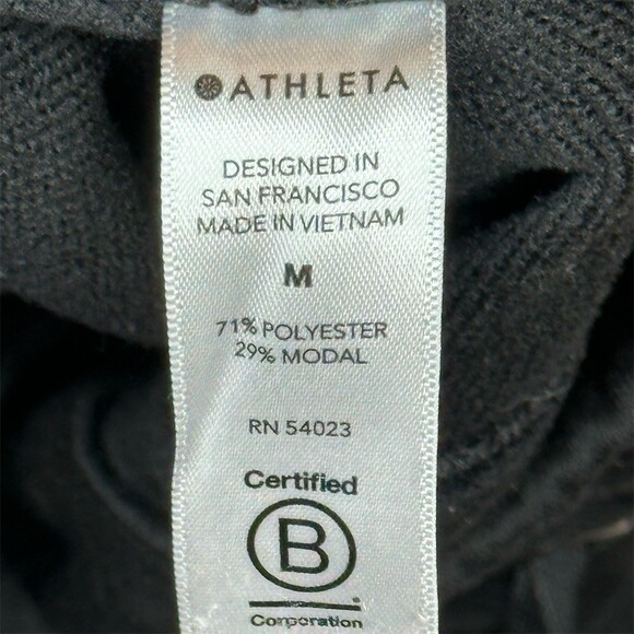 Athleta Bounce Back Jogger Pants Womens Size M Black Drawstring Zip - Picture 3 of 7